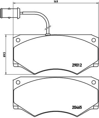 PA6013 BREMBO Комплект тормозных колодок, дисковый тормоз