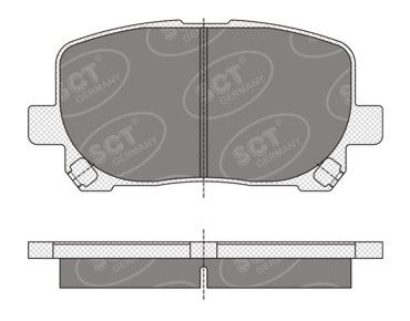 SP349PR SCT - MANNOL Комплект тормозных колодок, дисковый тормоз