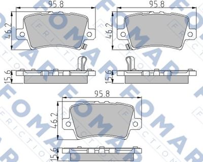 FO932581 FOMAR Friction Комплект тормозных колодок, дисковый тормоз