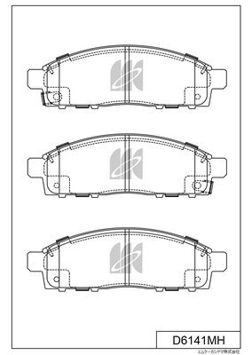 D6141MH MK Kashiyama Комплект тормозных колодок, дисковый тормоз