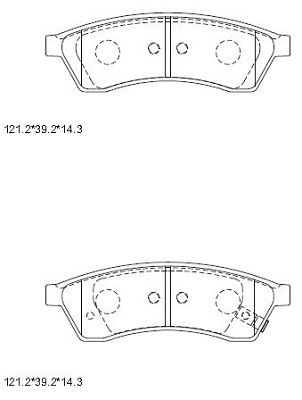 KD6794 ASIMCO Комплект тормозных колодок, дисковый тормоз