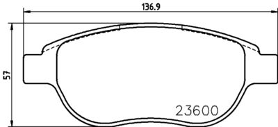 8DB355027751 HELLA Комплект тормозных колодок, дисковый тормоз