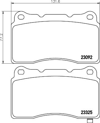 8DB355030111 HELLA PAGID Комплект тормозных колодок, дисковый тормоз