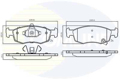 CBP32777 COMLINE Комплект тормозных колодок, дисковый тормоз