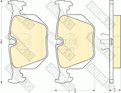 6111192 GIRLING Комплект тормозных колодок, дисковый тормоз