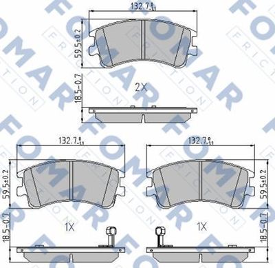 FO924981 FOMAR Friction Комплект тормозных колодок, дисковый тормоз