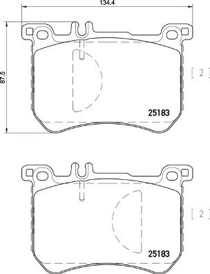 P50111 BREMBO Комплект тормозных колодок, дисковый тормоз