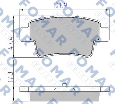 FO832981 FOMAR Friction Комплект тормозных колодок, дисковый тормоз