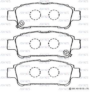 SN679P ADVICS Комплект тормозных колодок, дисковый тормоз