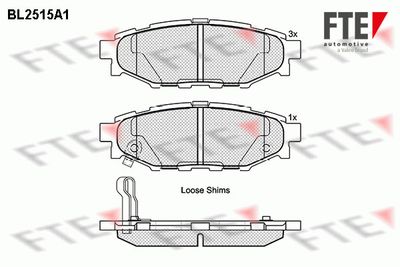 BL2515A1 FTE Комплект тормозных колодок, дисковый тормоз