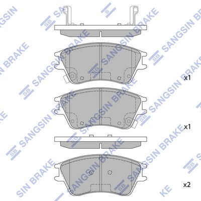 SP1147 Hi-Q Комплект тормозных колодок, дисковый тормоз