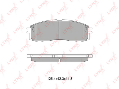 BD7602 LYNXauto Комплект тормозных колодок, дисковый тормоз