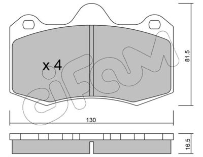 8223920 CIFAM Комплект тормозных колодок, дисковый тормоз