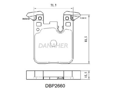 DBP2660 DANAHER Комплект тормозных колодок, дисковый тормоз