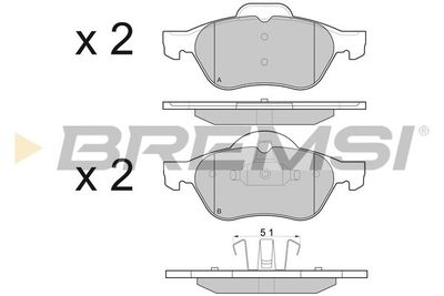 BP2981 BREMSI Комплект тормозных колодок, дисковый тормоз