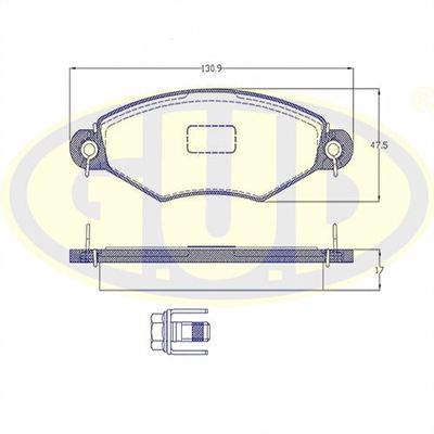 GBP064310 G.U.D. Комплект тормозных колодок, дисковый тормоз