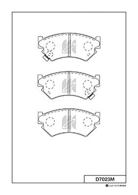 D7023M MK Kashiyama Комплект тормозных колодок, дисковый тормоз