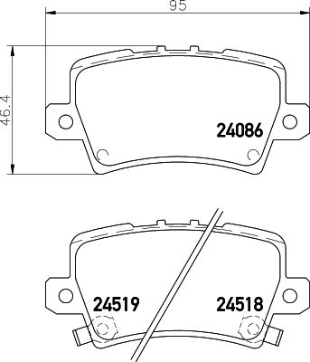 PCP1166 DON Комплект тормозных колодок, дисковый тормоз