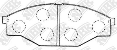 PN1166 NiBK Комплект тормозных колодок, дисковый тормоз