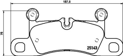 8DB355023371 HELLA Комплект тормозных колодок, дисковый тормоз