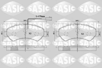 6210084 SASIC Комплект тормозных колодок, дисковый тормоз