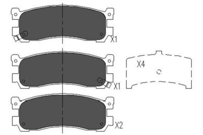 KBP4556 KAVO PARTS Комплект тормозных колодок, дисковый тормоз