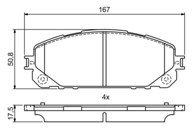 0986495404 BOSCH Комплект тормозных колодок, дисковый тормоз