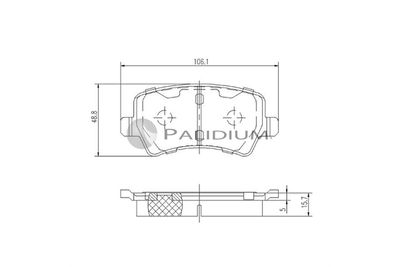 P11113 ASHUKI by Palidium Комплект тормозных колодок, дисковый тормоз