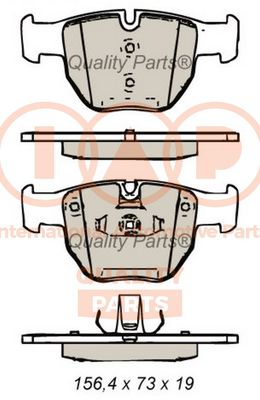 70414054P IAP QUALITY PARTS Комплект тормозных колодок, дисковый тормоз