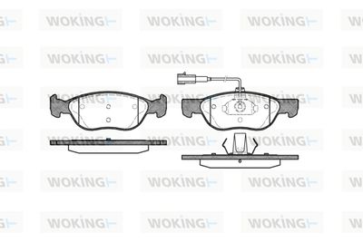 P487322 WOKING Комплект тормозных колодок, дисковый тормоз