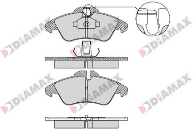 N09455 DIAMAX Комплект тормозных колодок, дисковый тормоз