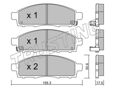 8071 TRUSTING Комплект тормозных колодок, дисковый тормоз