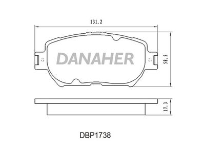 DBP1738 DANAHER Комплект тормозных колодок, дисковый тормоз