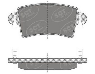 SP496PR SCT - MANNOL Комплект тормозных колодок, дисковый тормоз