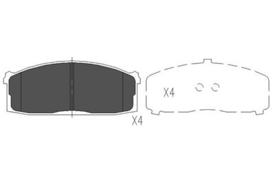 KBP6521 KAVO PARTS Комплект тормозных колодок, дисковый тормоз