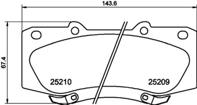 8DB355029191 HELLA Комплект тормозных колодок, дисковый тормоз