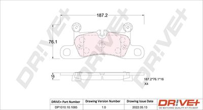 DP1010101085 Dr!ve+ Комплект тормозных колодок, дисковый тормоз