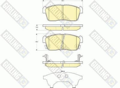 6133519 GIRLING Комплект тормозных колодок, дисковый тормоз