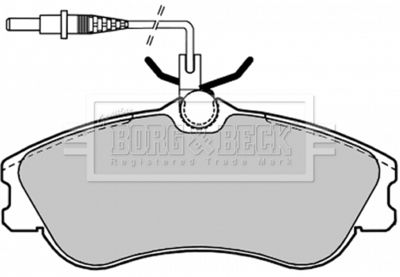 BBP1601 BORG & BECK Комплект тормозных колодок, дисковый тормоз