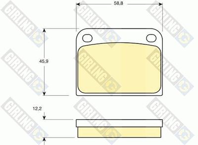 6105941 GIRLING Комплект тормозных колодок, дисковый тормоз