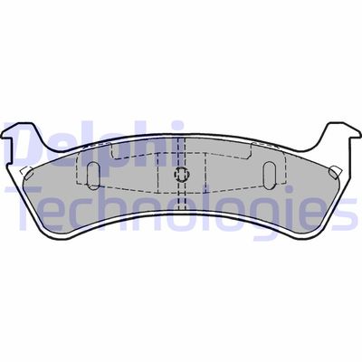 LP1635 DELPHI Комплект тормозных колодок, дисковый тормоз