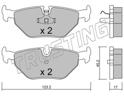 1850 TRUSTING Комплект тормозных колодок, дисковый тормоз