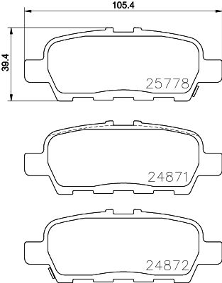 MDB3396 MINTEX Комплект тормозных колодок, дисковый тормоз