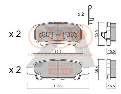 70410071P IAP QUALITY PARTS Комплект тормозных колодок, дисковый тормоз