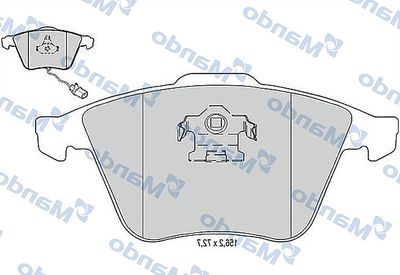 MBF015369 MANDO Комплект тормозных колодок, дисковый тормоз