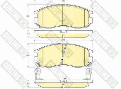 6131339 GIRLING Комплект тормозных колодок, дисковый тормоз