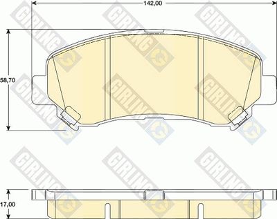 6134679 GIRLING Комплект тормозных колодок, дисковый тормоз