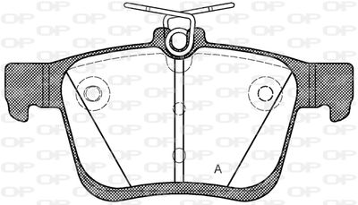 BPA151600 OPEN PARTS Комплект тормозных колодок, дисковый тормоз