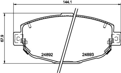 8DB355036801 HELLA Комплект тормозных колодок, дисковый тормоз