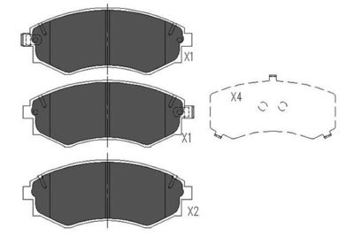 KBP7504 KAVO PARTS Комплект тормозных колодок, дисковый тормоз